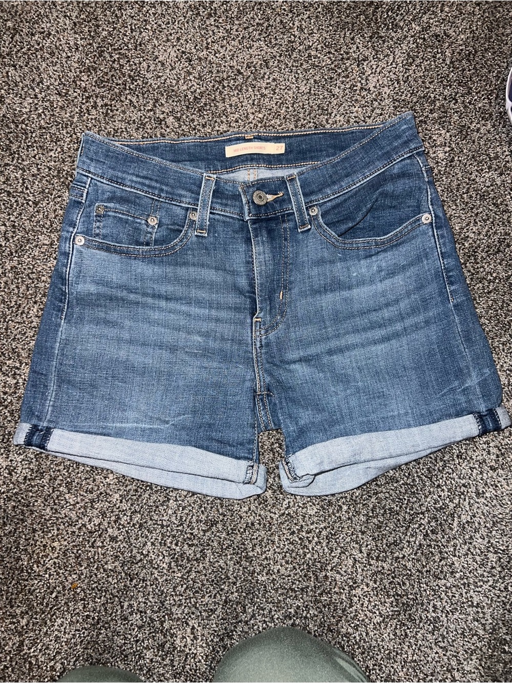Women's Levi’s Blue Denim mid length shorts